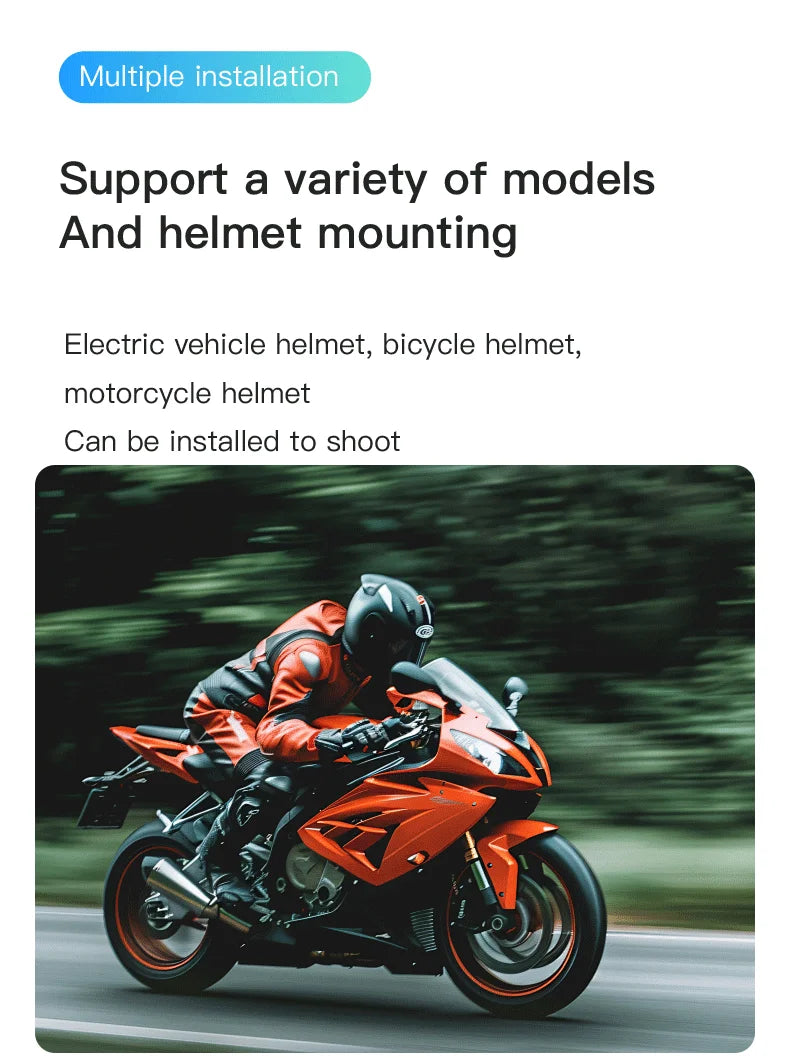 Wireless 4K Mini Body Cam Compact Helmet Bike Vlog Camera Sports Action Video Recorder Waterproof Tiny Wifi Camcorder Bicycle